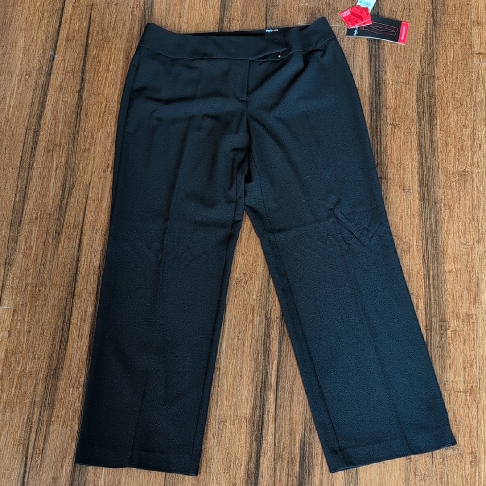 Style And Co Black Straight Leg Pant